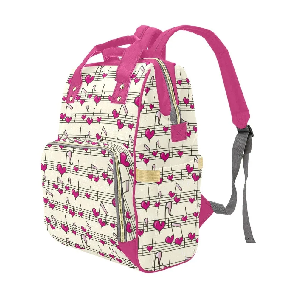 Love Song Multifunctional Diaper Backpack Bag