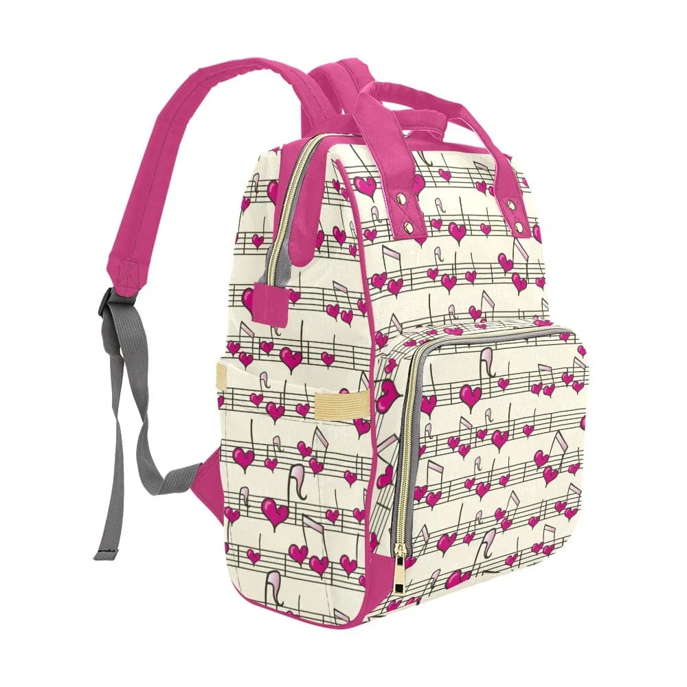 Love Song Multifunctional Diaper Backpack Bag