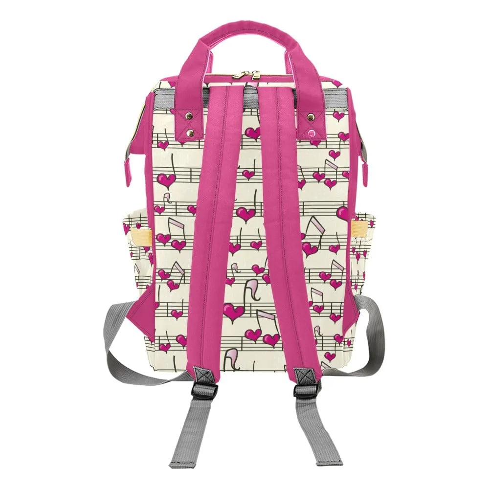 Love Song Multifunctional Diaper Backpack Bag