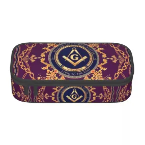 Master Mason Blue Lodge Office Tools Case - Purple Design