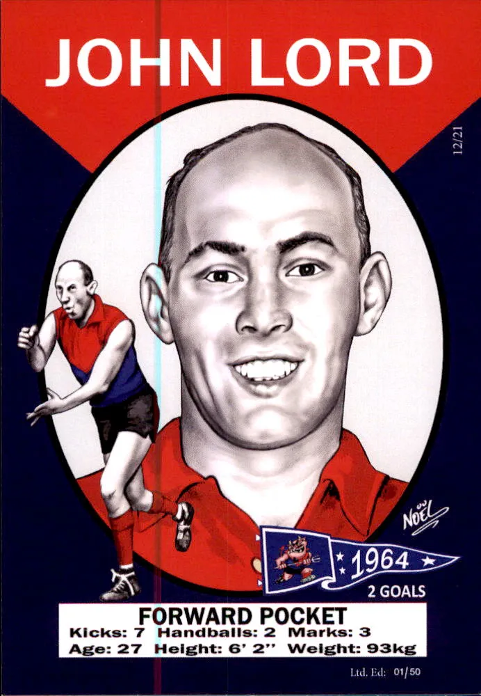 Melbourne Demons 1964 Premiers Card Set by Noel