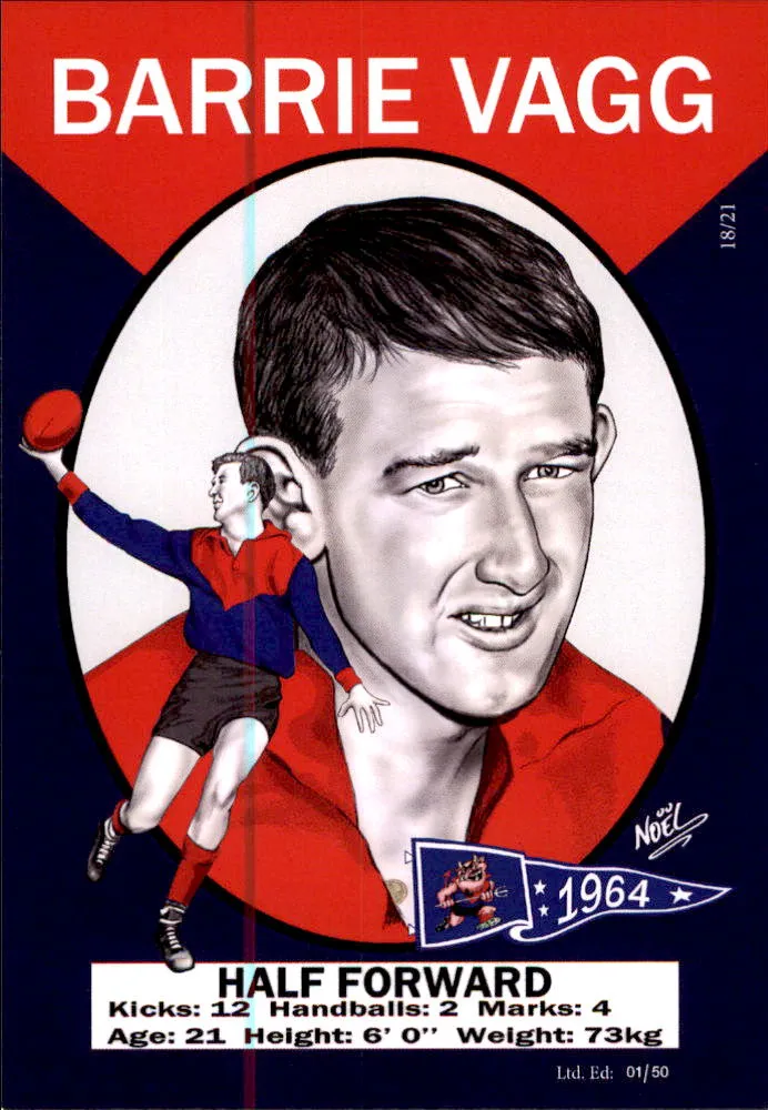 Melbourne Demons 1964 Premiers Card Set by Noel