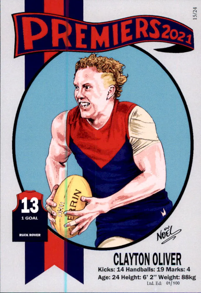 Melbourne Demons 2021 Premiers Card Set by Noel