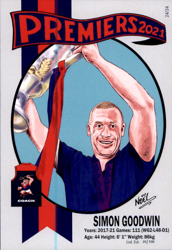 Melbourne Demons 2021 Premiers Card Set by Noel