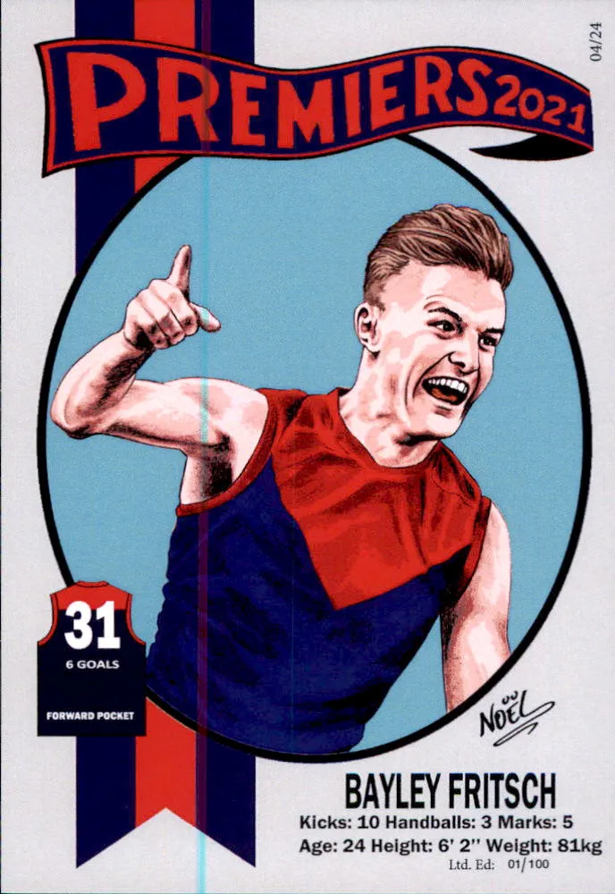 Melbourne Demons 2021 Premiers Card Set by Noel