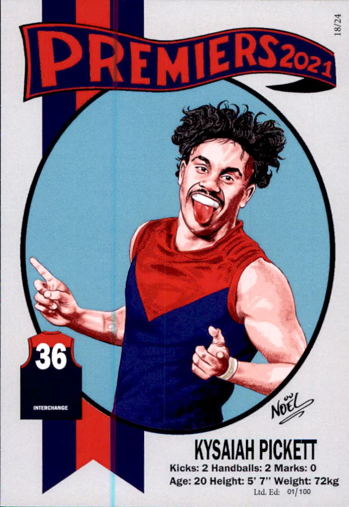 Melbourne Demons 2021 Premiers Card Set by Noel