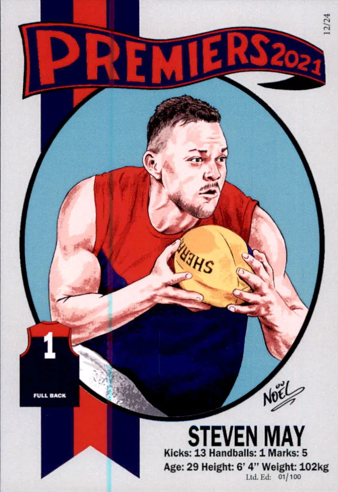 Melbourne Demons 2021 Premiers Card Set by Noel