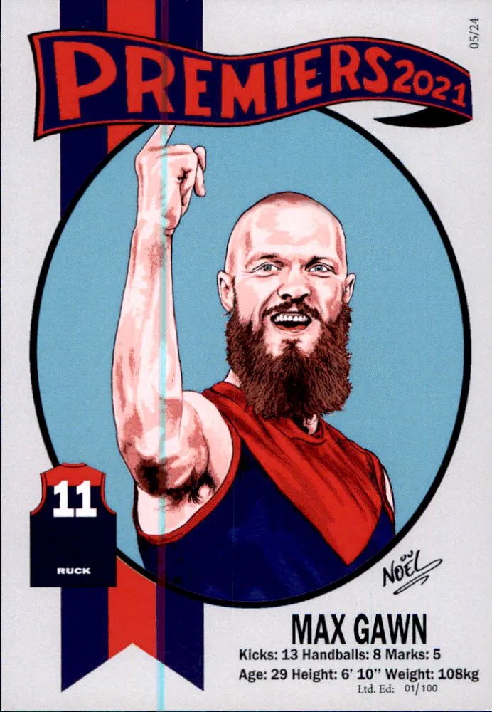 Melbourne Demons 2021 Premiers Card Set by Noel