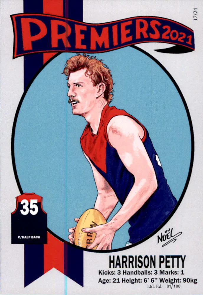 Melbourne Demons 2021 Premiers Card Set by Noel