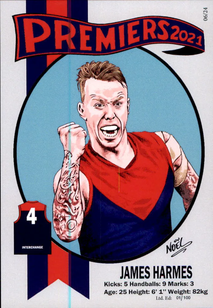 Melbourne Demons 2021 Premiers Card Set by Noel