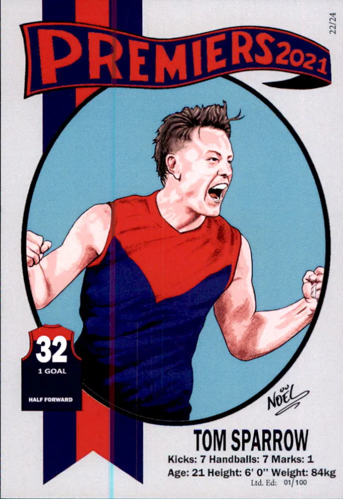 Melbourne Demons 2021 Premiers Card Set by Noel