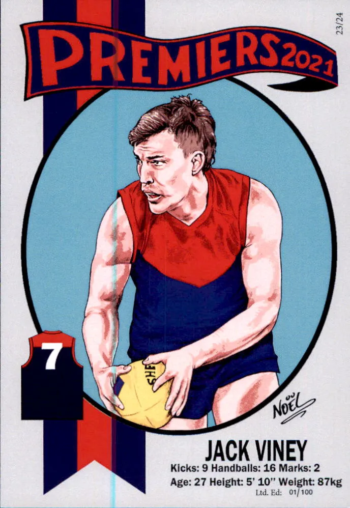 Melbourne Demons 2021 Premiers Card Set by Noel