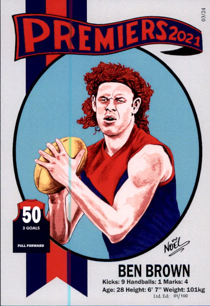 Melbourne Demons 2021 Premiers Card Set by Noel