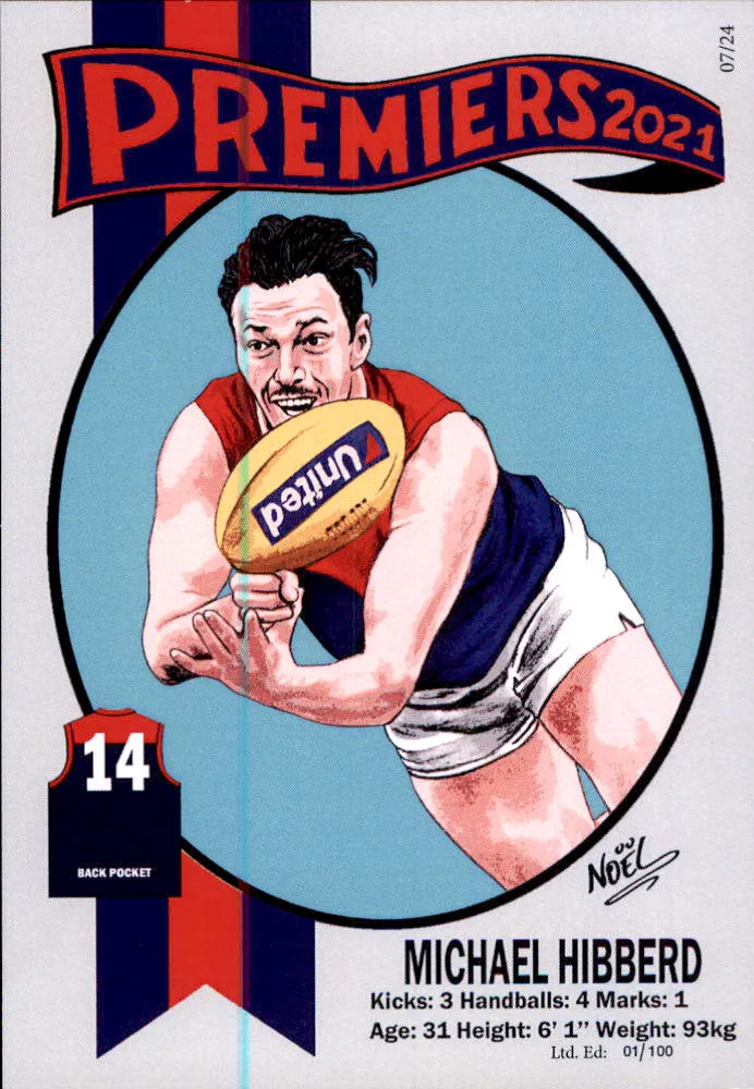 Melbourne Demons 2021 Premiers Card Set by Noel