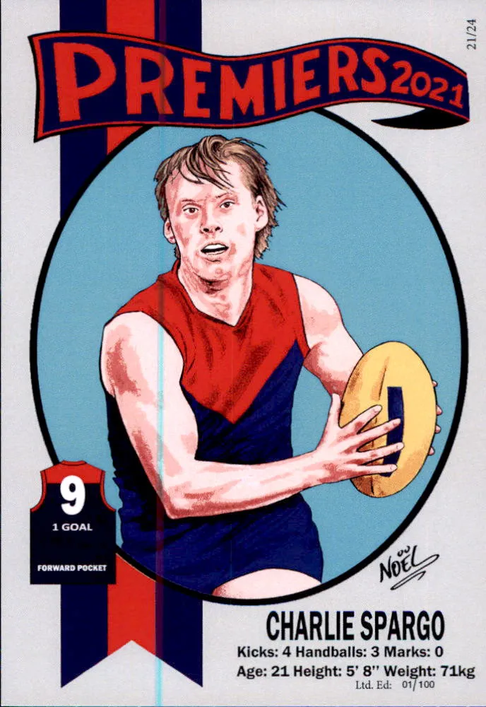 Melbourne Demons 2021 Premiers Card Set by Noel