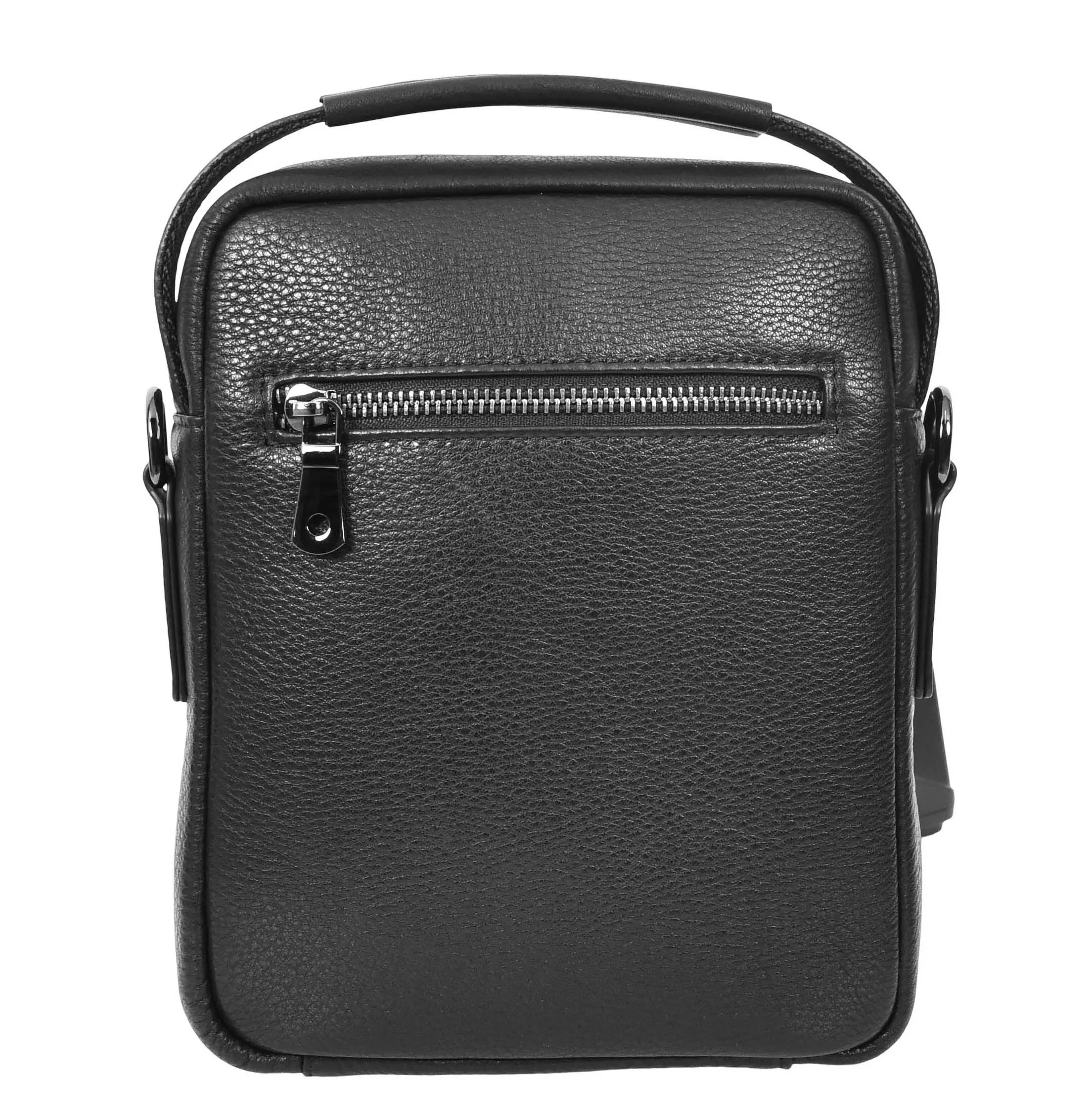 Mens Leather Small Cross Body Bag Lincoln Black