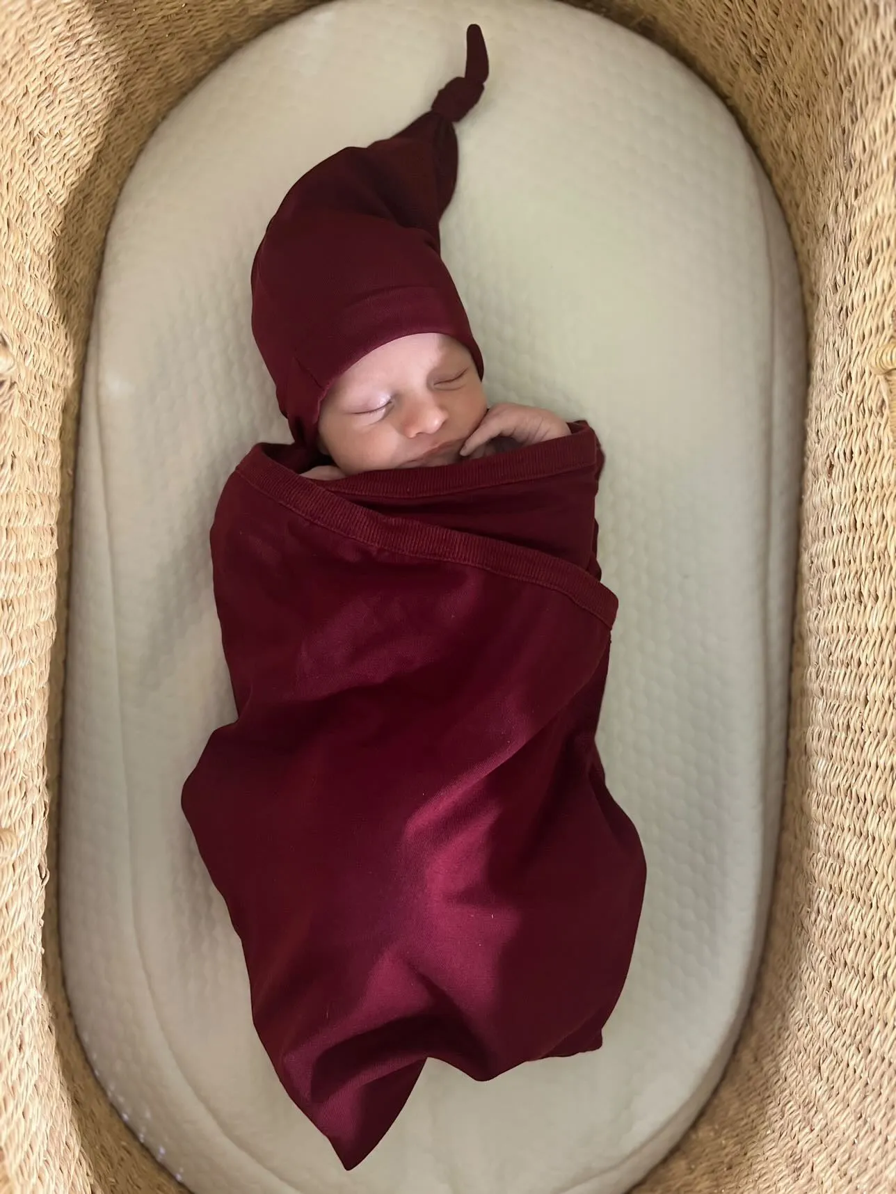 Merlot Pregnancy Robe & Swaddle Blanket Set