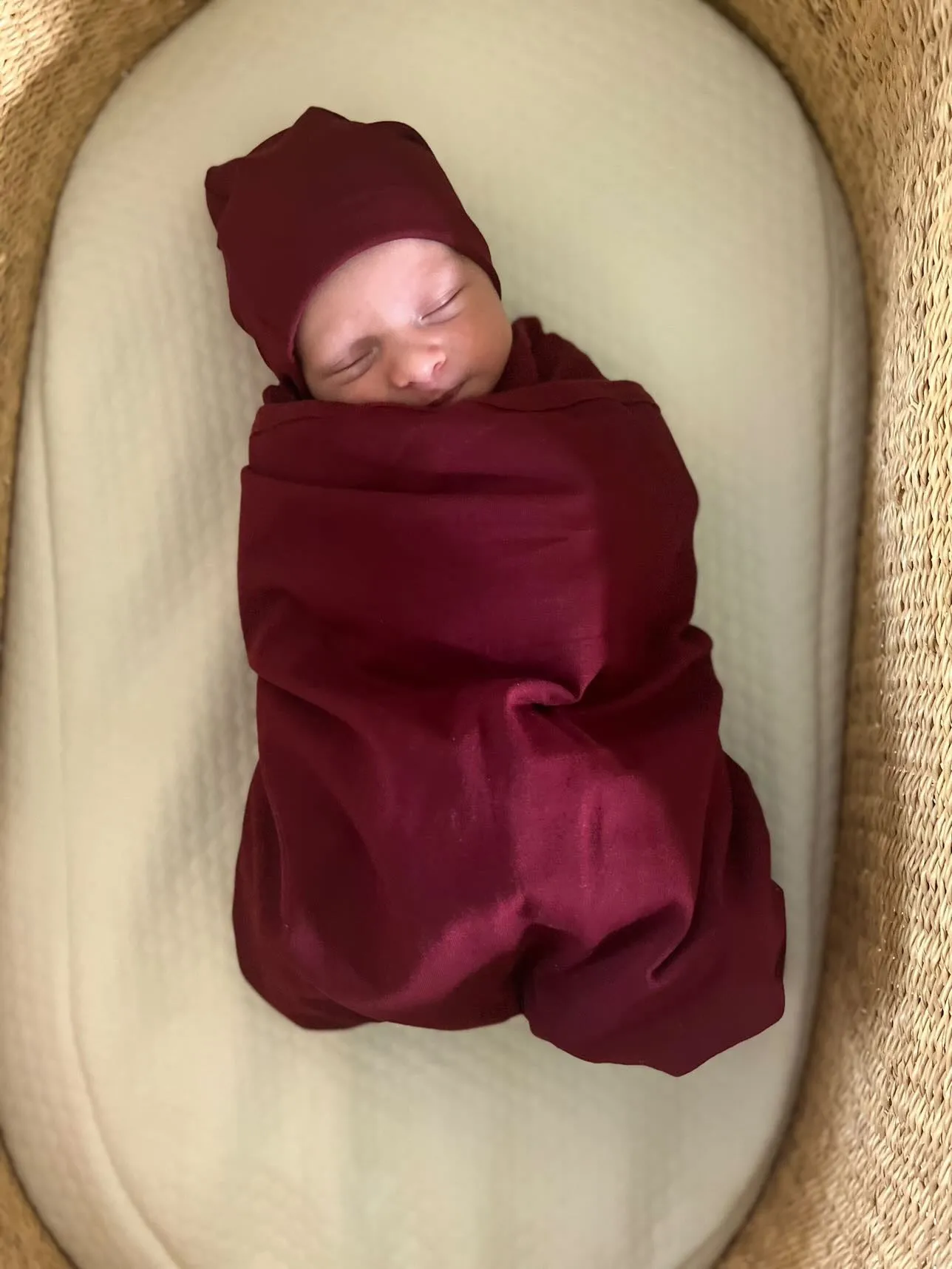 Merlot Pregnancy Robe & Swaddle Blanket Set