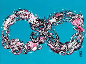 Mobius Teal PP Silkscreen Print by Lauren YS