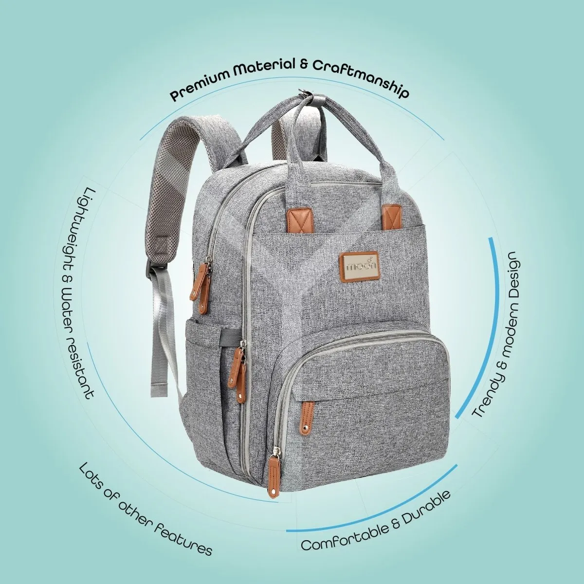 Moon Kary Me Diaper Bags Grey