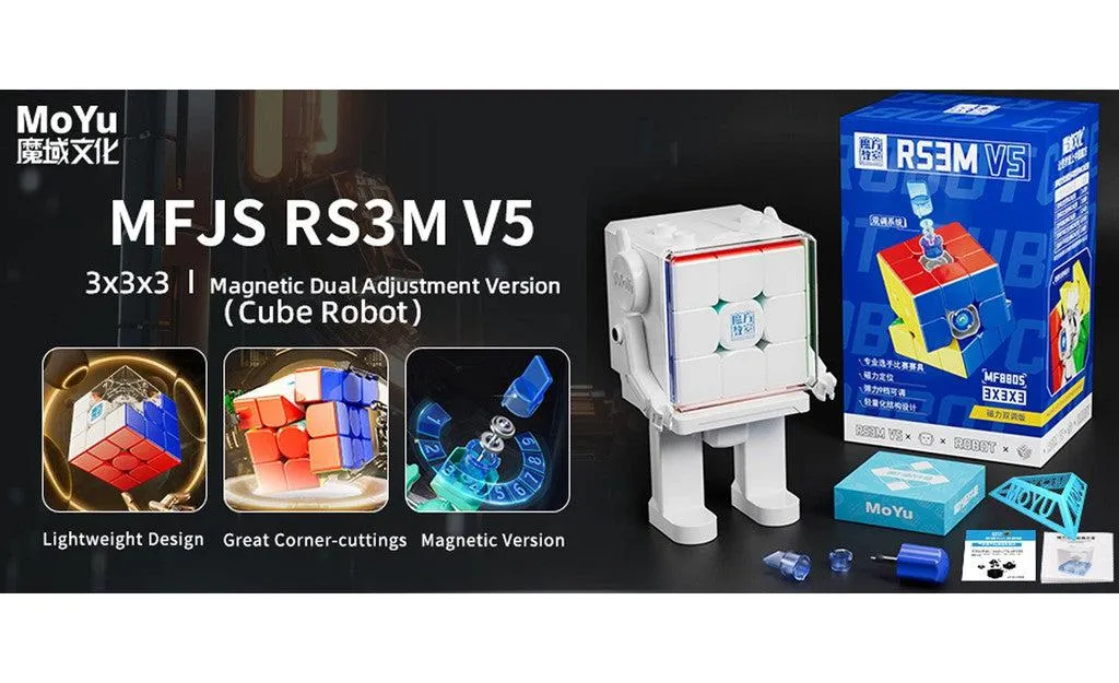 MoYu RS3 M V5 3x3 (Magnetic, Dual-Adjustment)   Robot Box