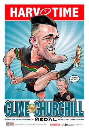 Nathan Cleary, 2021 Churchill Medallist, Harv Time Poster