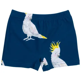 Navy Cockatoo Swim Shorts