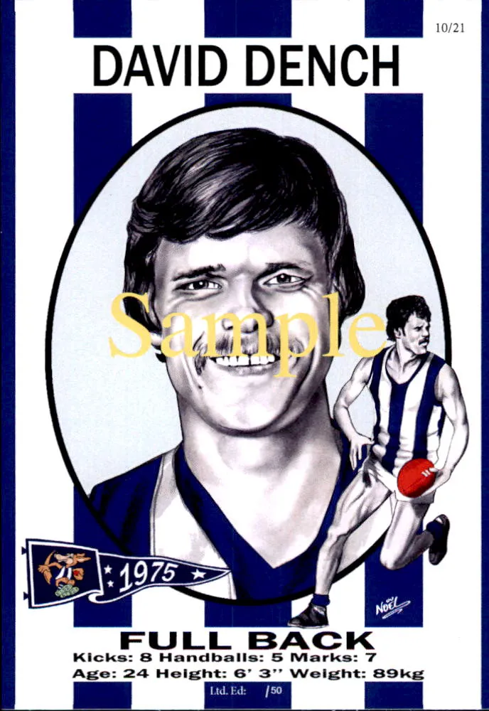 North Melbourne Kangaroos 1975 Premiers Card Set by Noel