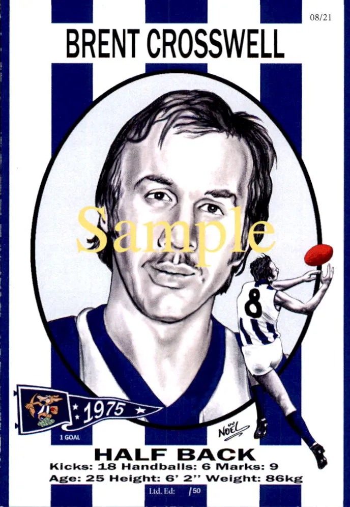 North Melbourne Kangaroos 1975 Premiers Card Set by Noel