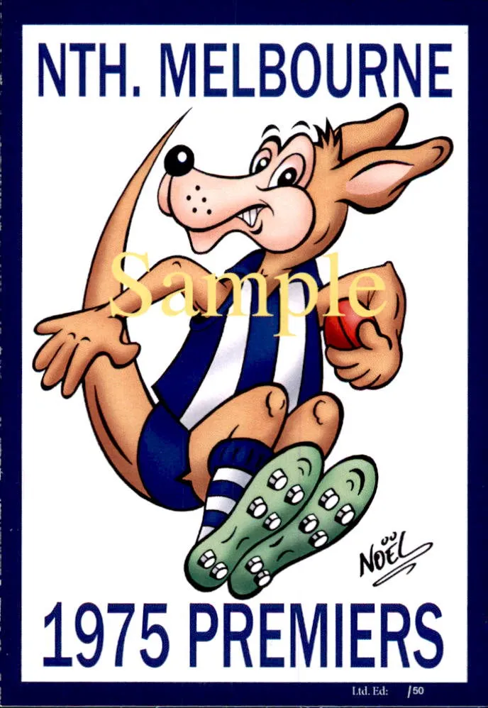 North Melbourne Kangaroos 1975 Premiers Card Set by Noel