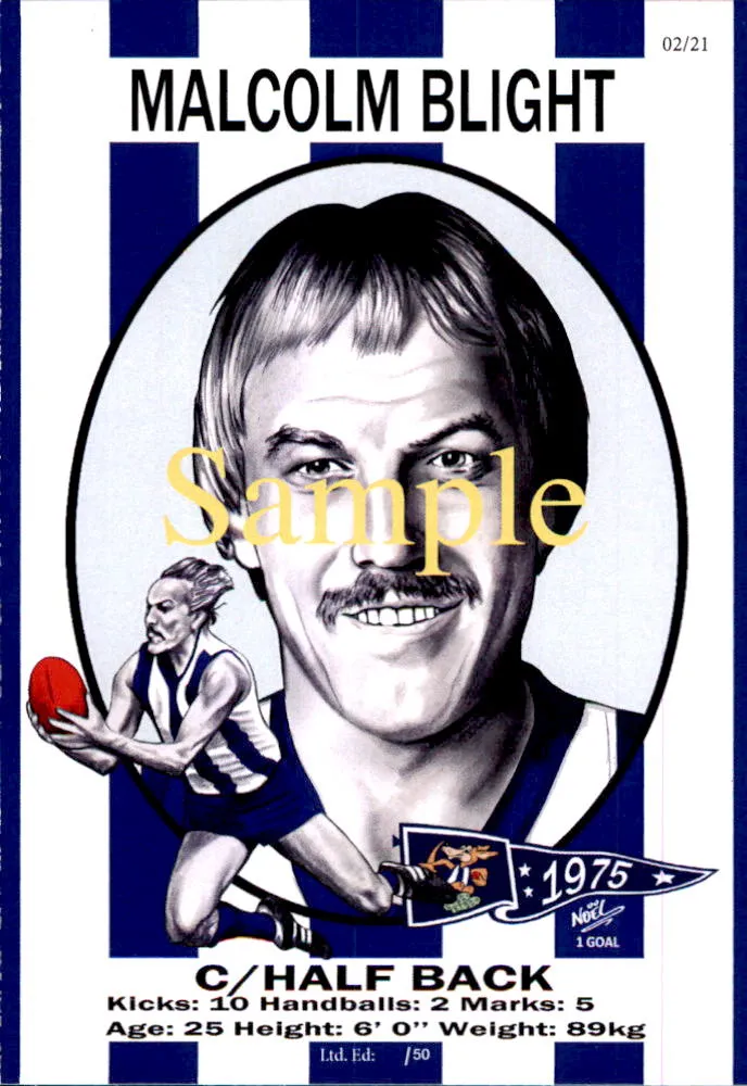 North Melbourne Kangaroos 1975 Premiers Card Set by Noel