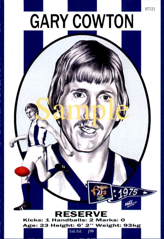 North Melbourne Kangaroos 1975 Premiers Card Set by Noel