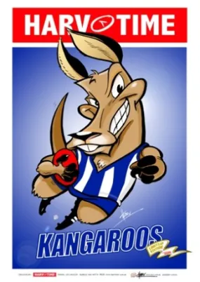 North Melbourne Kangaroos, Mascot Harv Time Poster