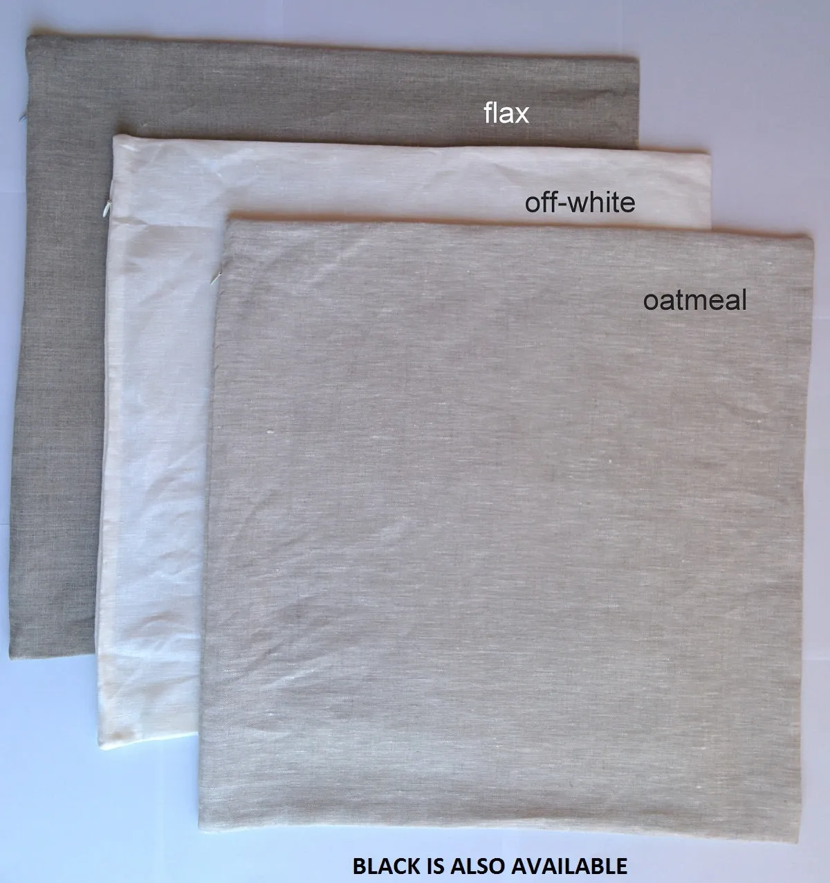 Oatmeal Pure Linen Cushion Covers 50 x 50cm with zip