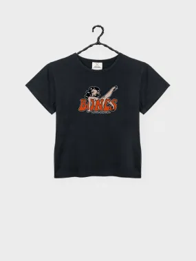 Open 24 Hours Baby Tee - Vintage Black