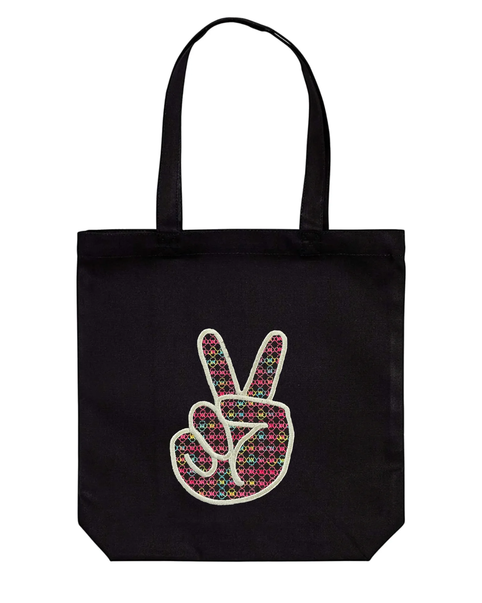 Peace Embroidered Cotton Canvas Tote. Choice of 5 different bags