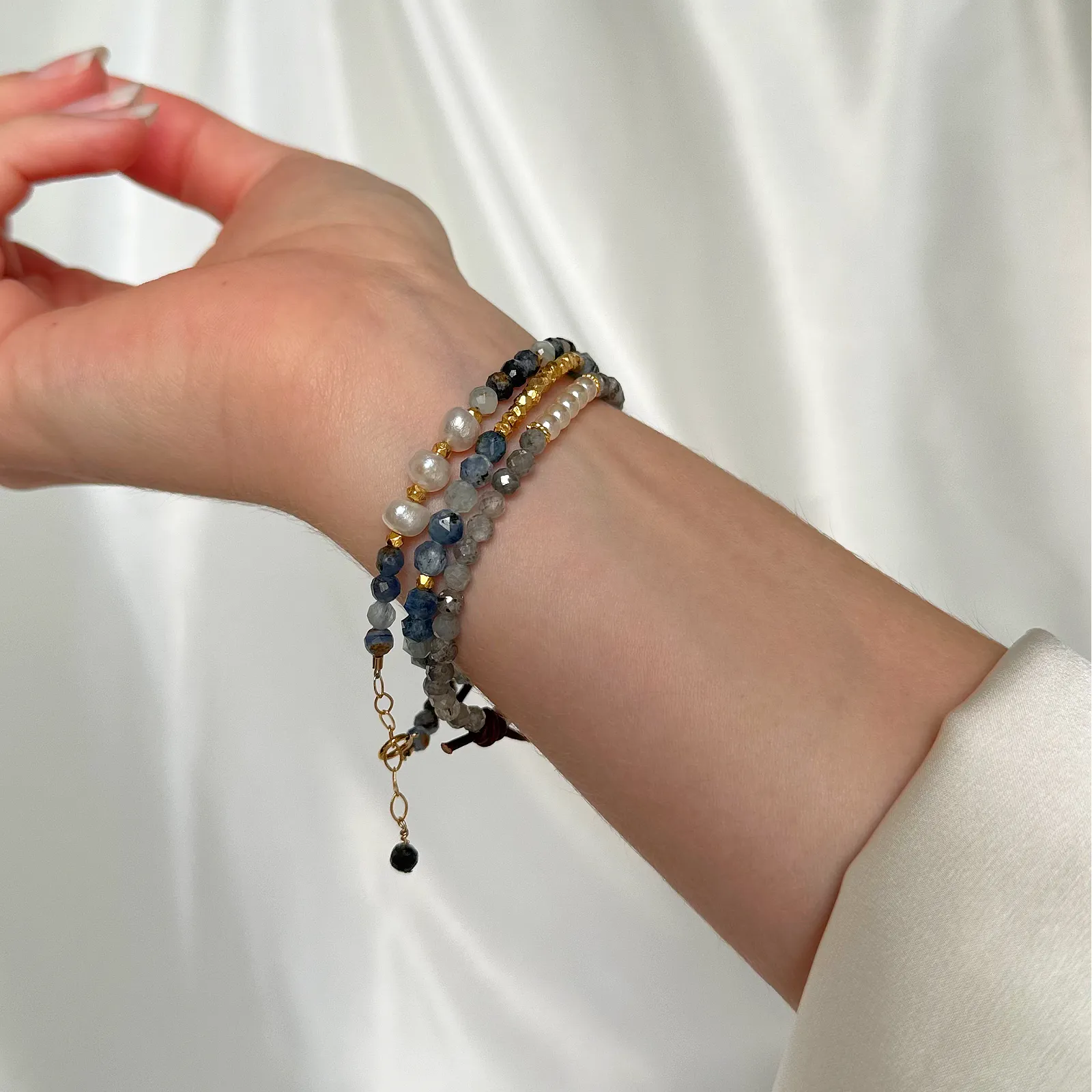 Pearl and Blue Kyanite Mini Bracelet | 2024 Holiday Exclusive