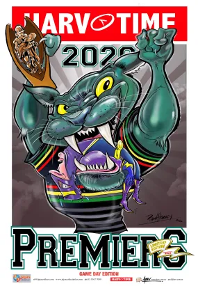 Penrith Panthers 2020 NRL Premiers Game Day Harv Time Poster