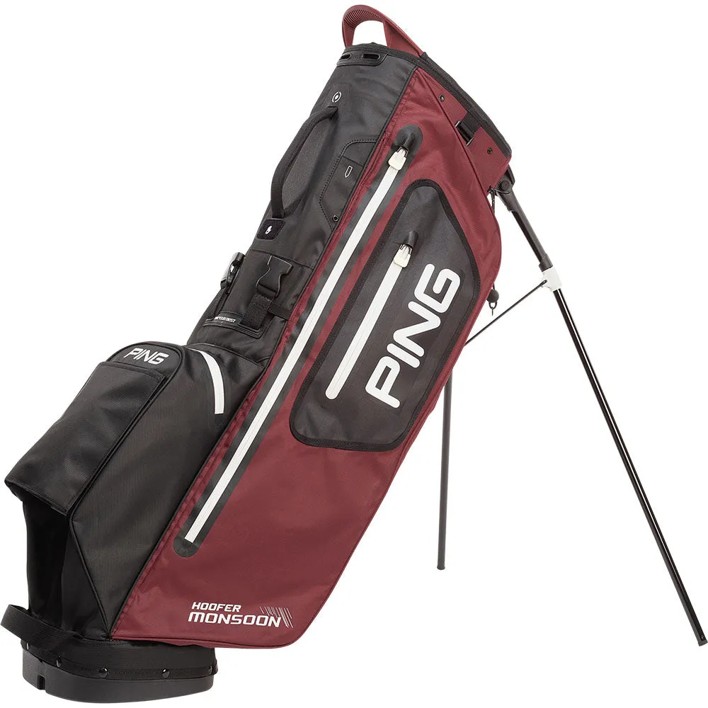 Ping Hoofer Monsoon Waterproof Stand Bag - Mulberry/Black