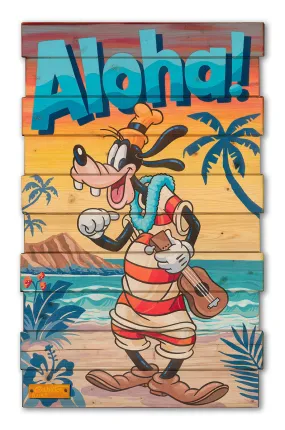 "A Goofy Aloha" Limited Edition on Reclaimed Wood by Trevor Carlton