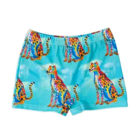 Shimmering Cheetah Swim Shorts