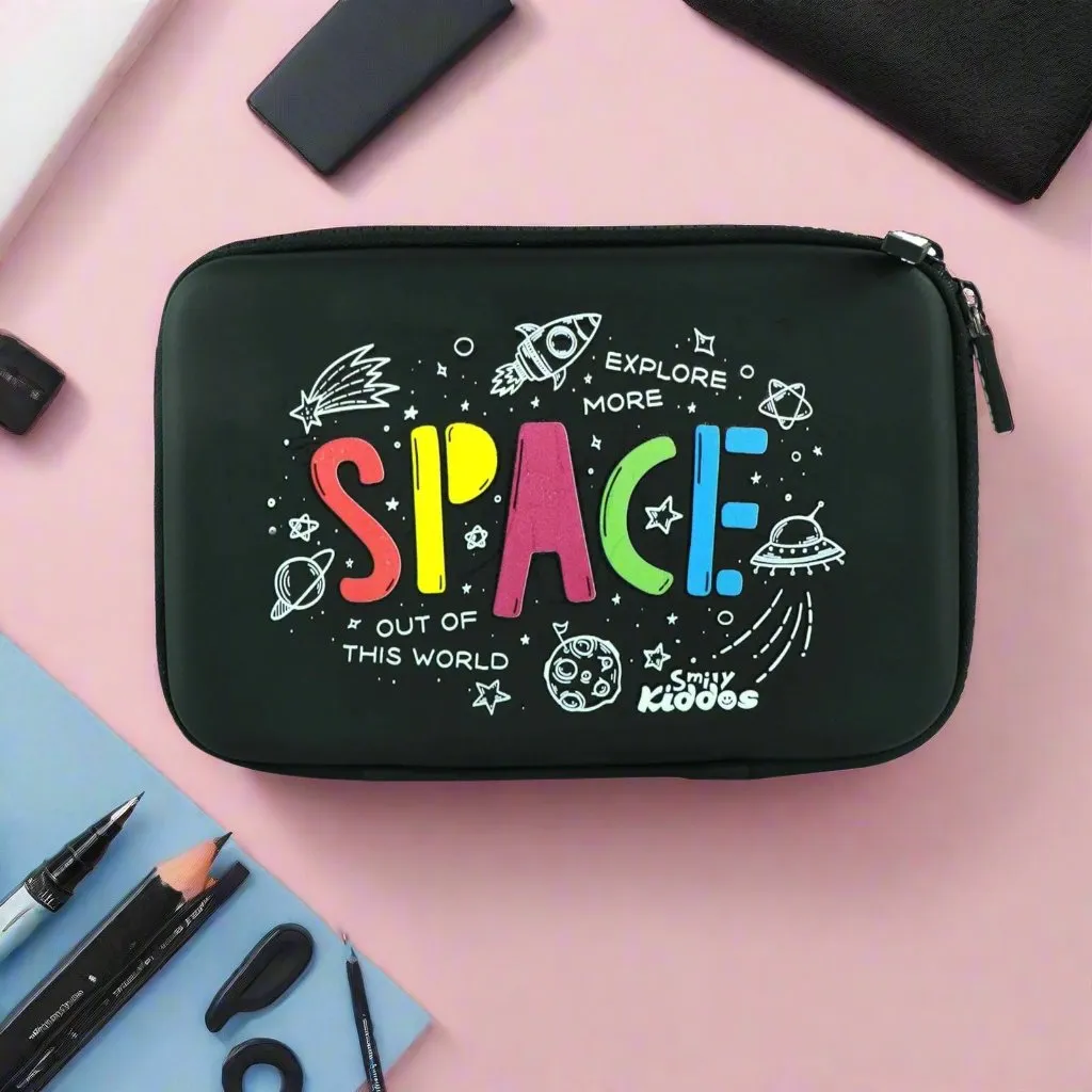 Smily kiddos Single Compartment Space Theme - Black