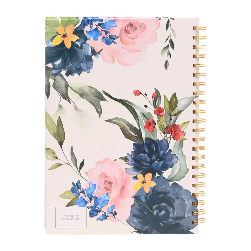 Sophia Floral A4 Spiral Bound Notebook