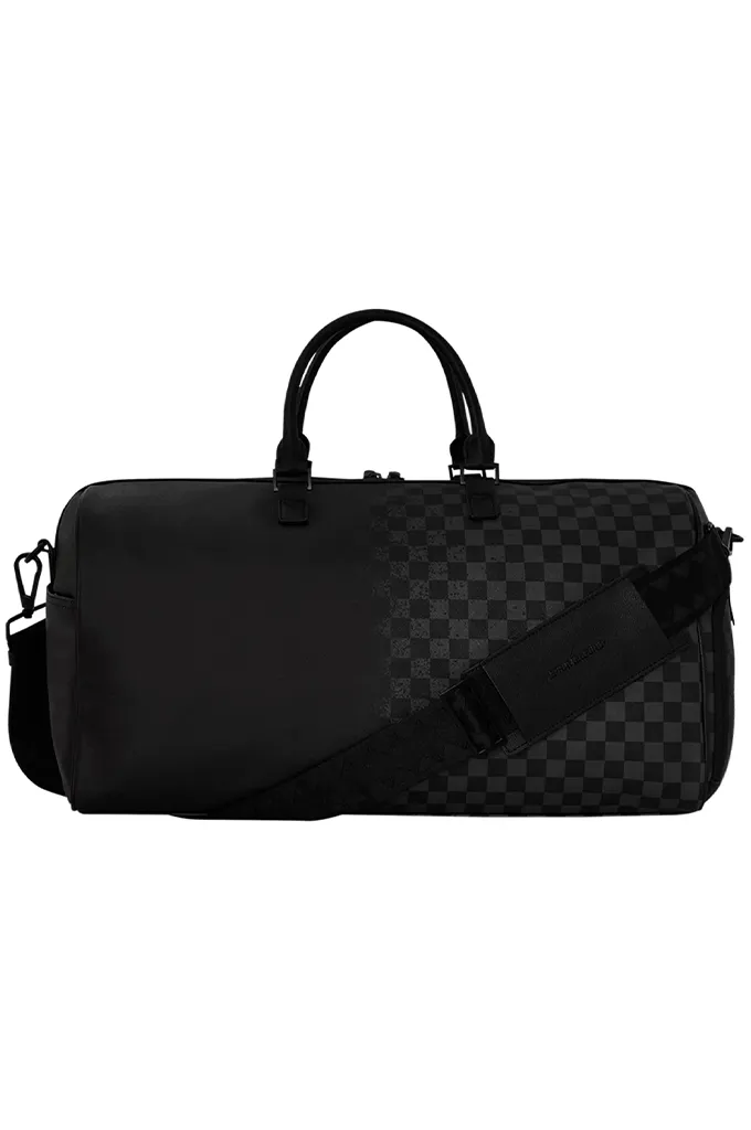 Sprayground Spray Spritz Grey Check Duffle Bag