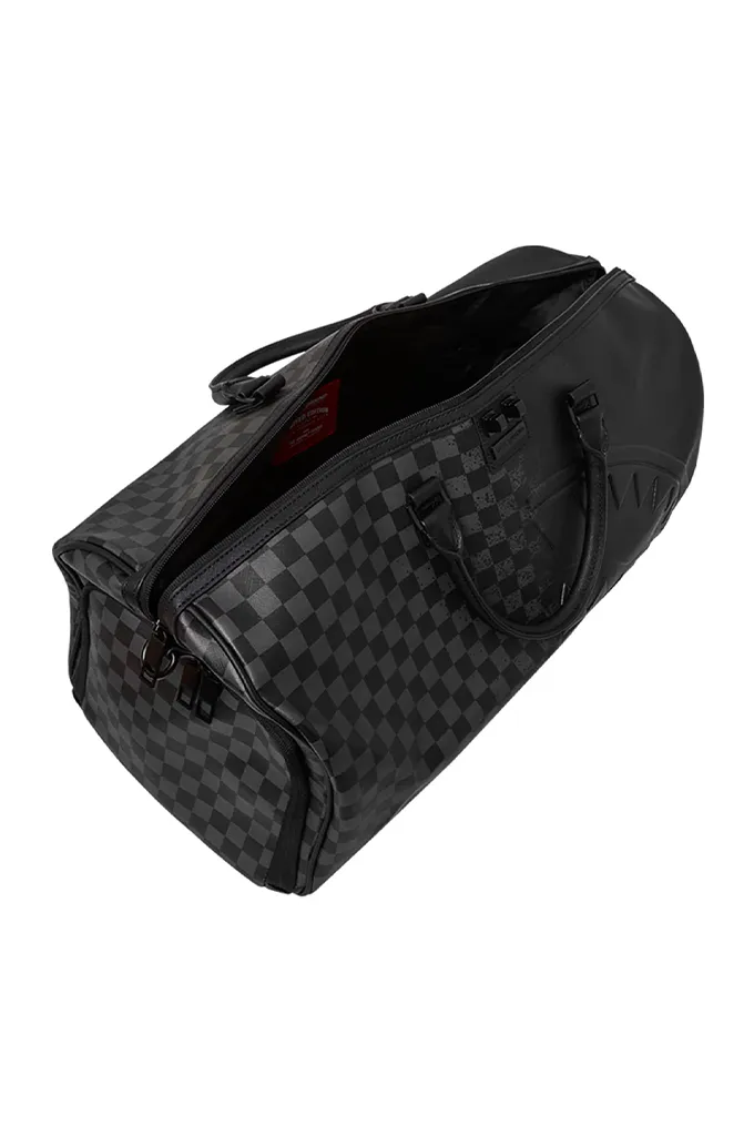 Sprayground Spray Spritz Grey Check Duffle Bag