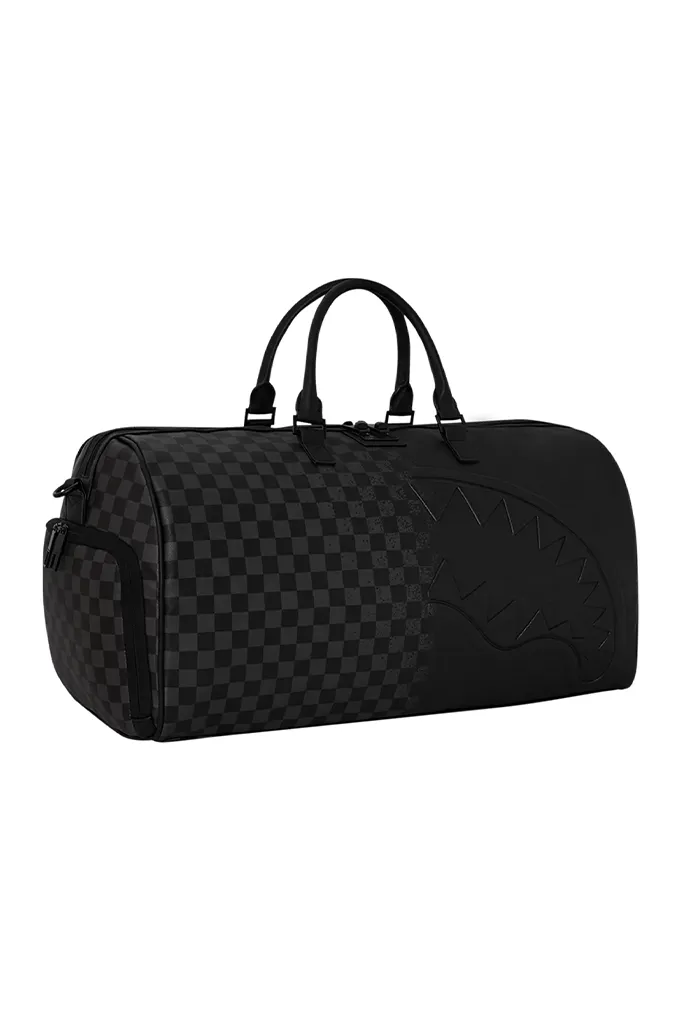 Sprayground Spray Spritz Grey Check Duffle Bag