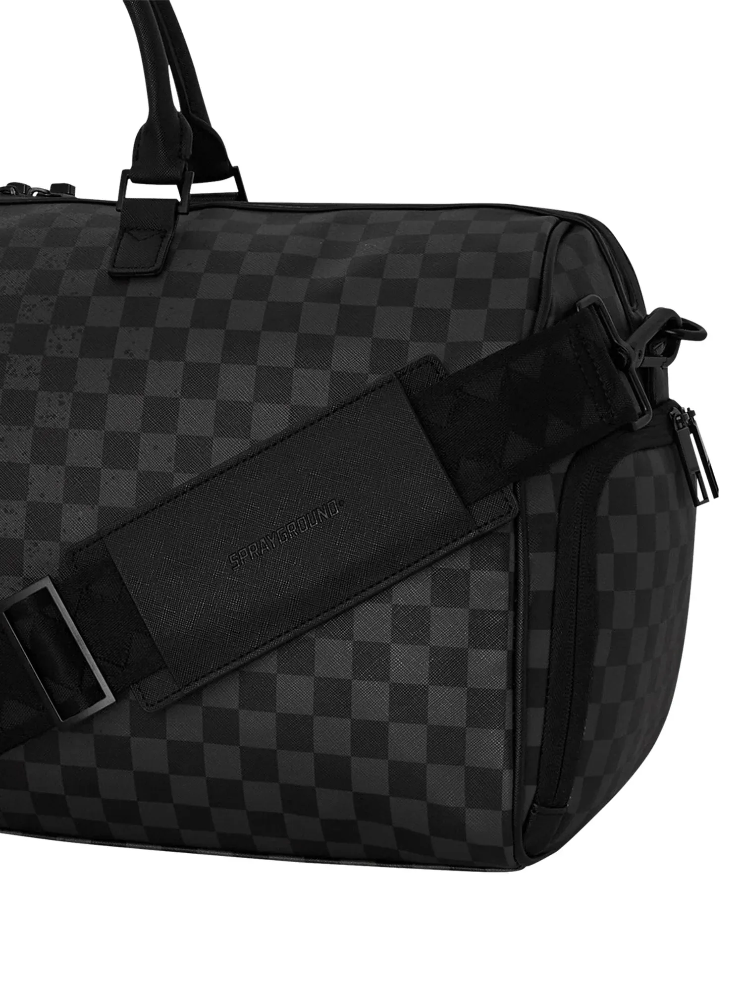 Sprayground Spray Spritz Grey Check Duffle Bag