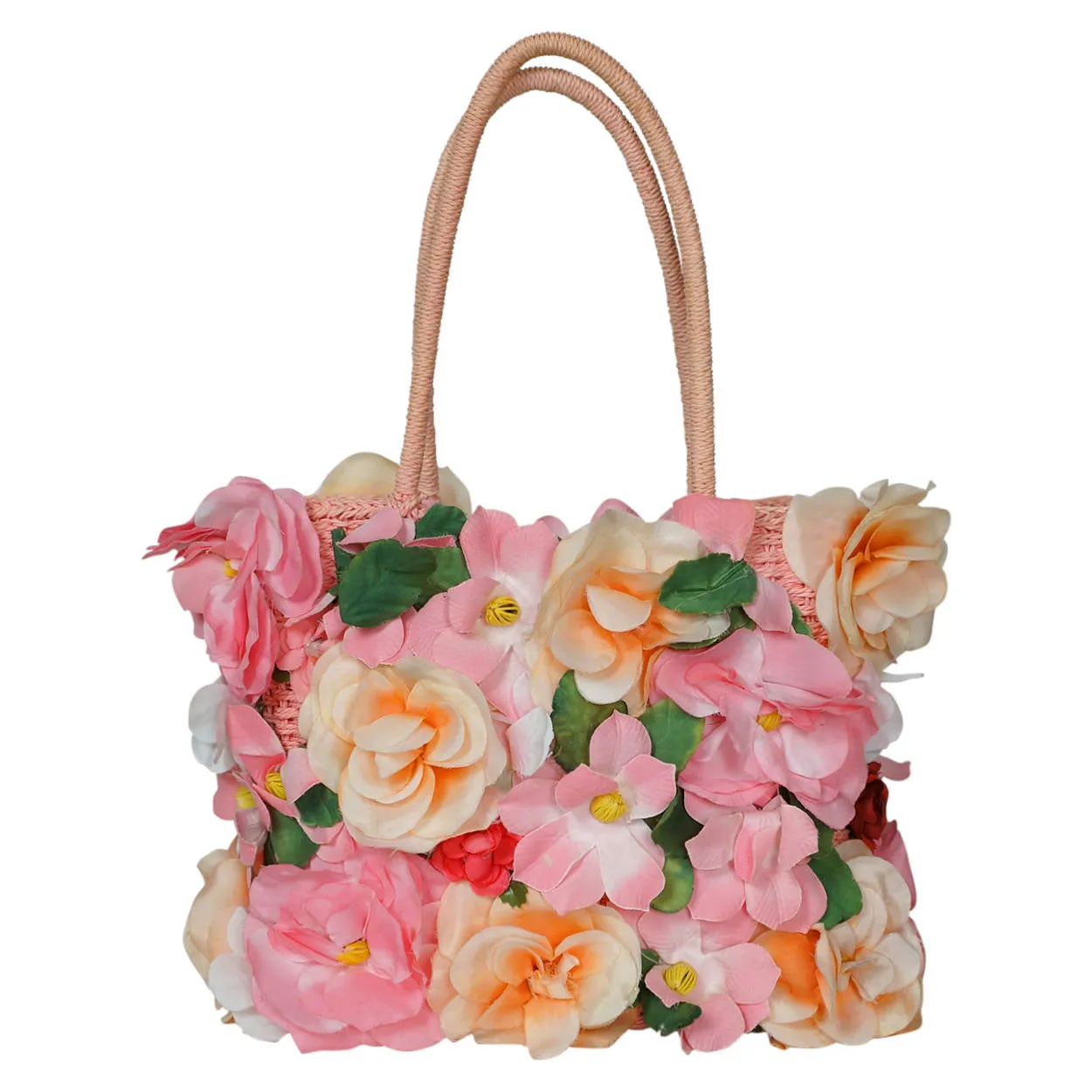 Spring Easter Flower Basket Handbag Purse by Jeanne Lottie Canadian Designer