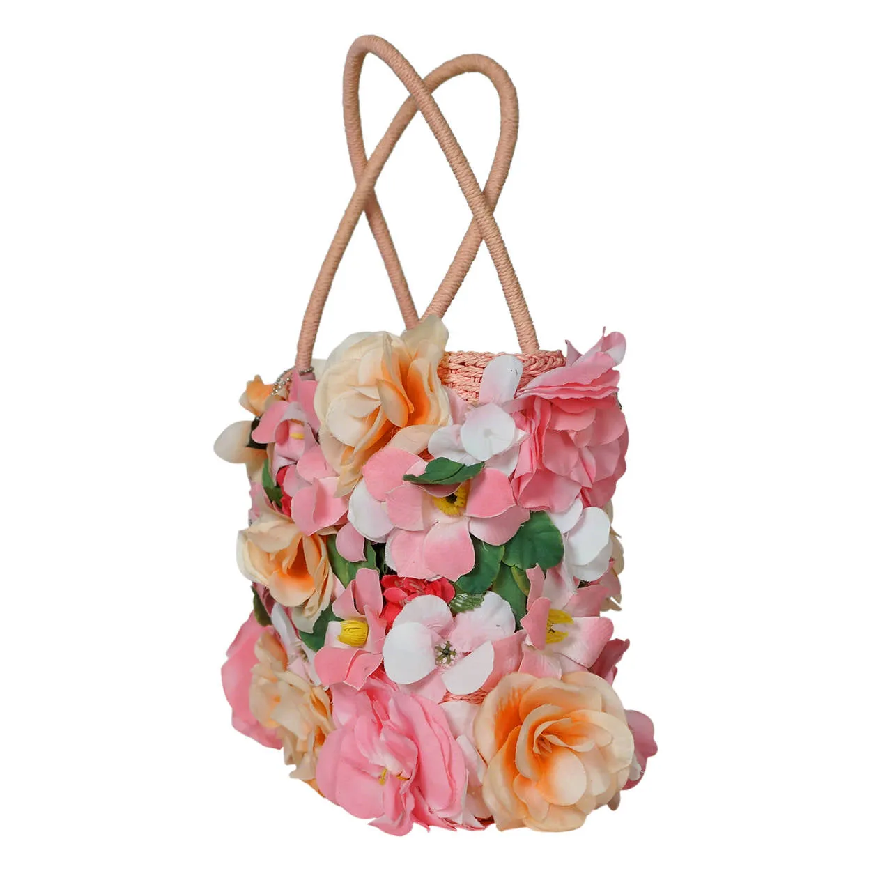 Spring Easter Flower Basket Handbag Purse by Jeanne Lottie Canadian Designer