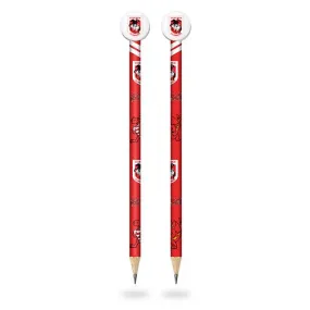 St George Illawarra Dragons Pencil With Eraser